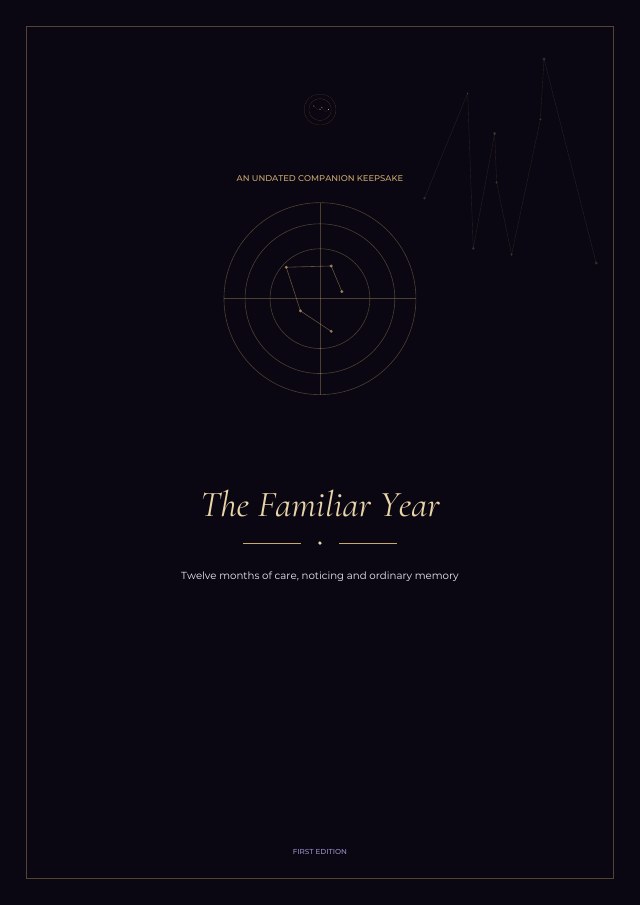 The Familiar Year printable planner cover